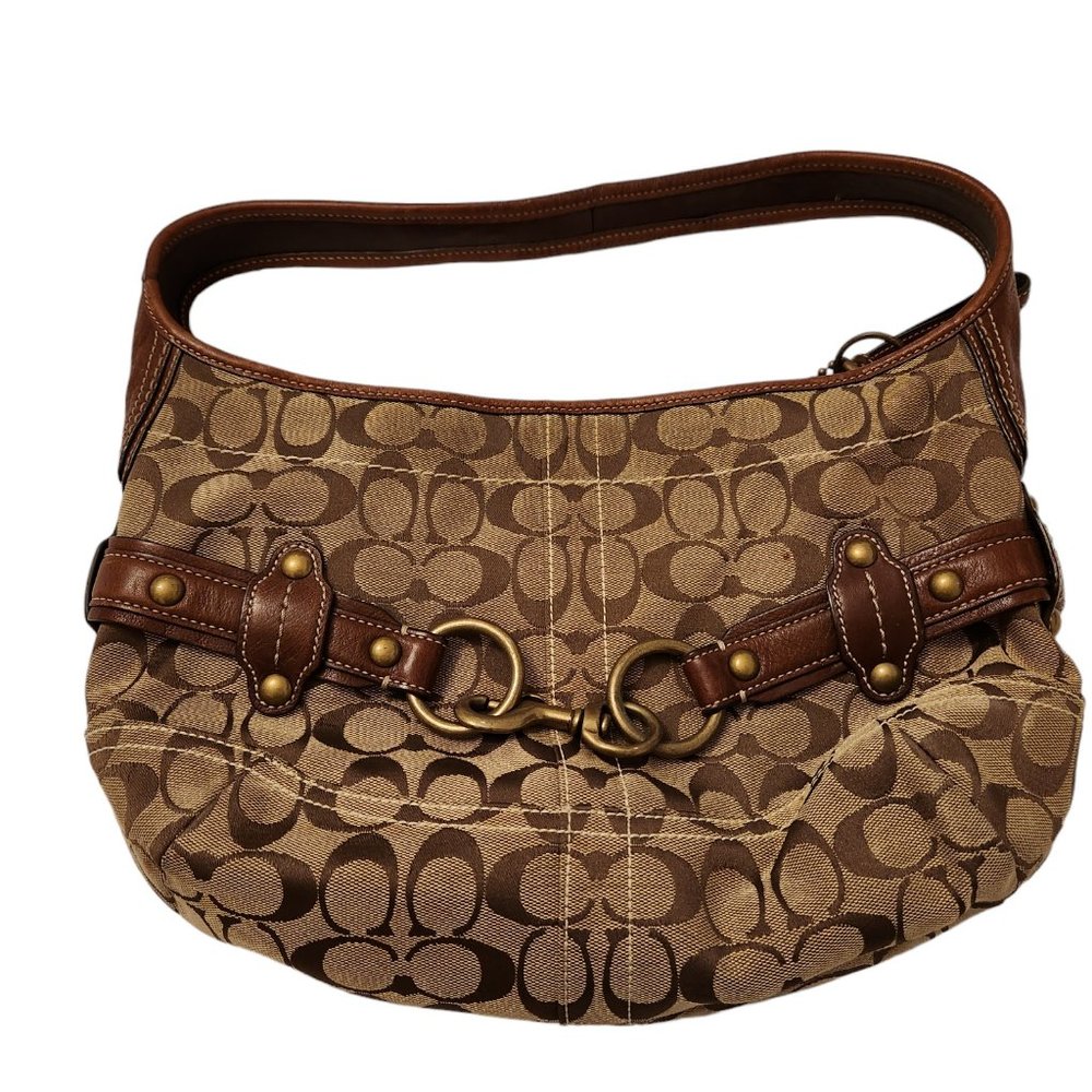 🎁🎁🔥EUC: Vintage Coach Brown Purse with Leather Strap 🔥🎁🎁